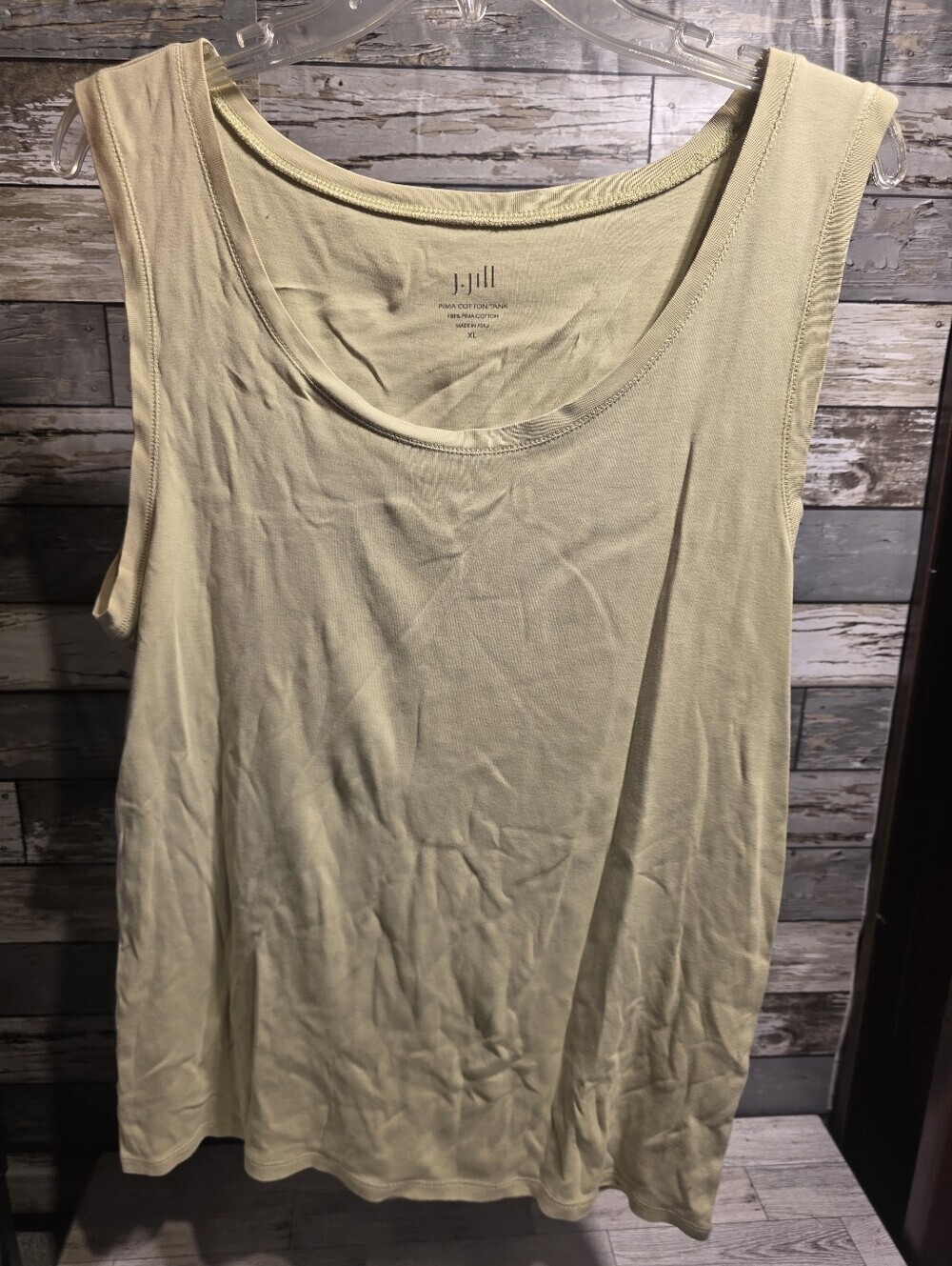 J. Jill Light Yellow Scoop Neck Tank